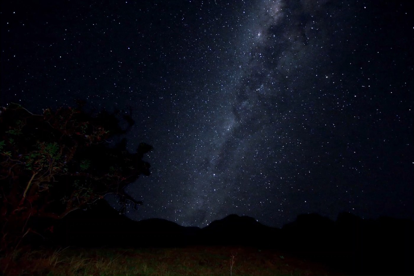 The Milky Way over the mountains at iKhayalamafu